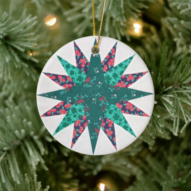 Mariner's Compass Quilt Ornament (Träd)