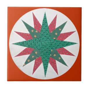 Mariner's Compass Quilt Tile Kakelplatta