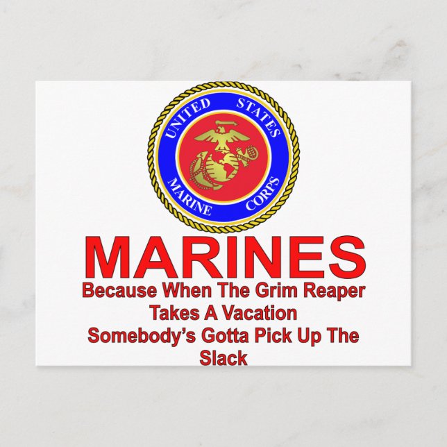 Marines för att när det blir en vacation vykort (Framsida)