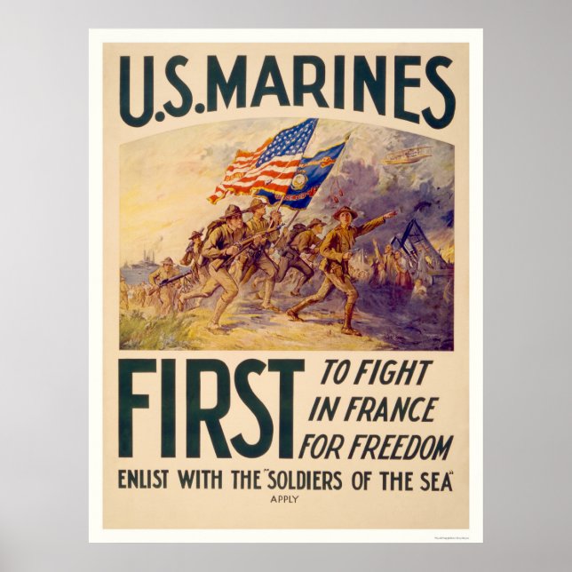 Marines - första till frihetskriget i Frankrike Poster (Framsidan)