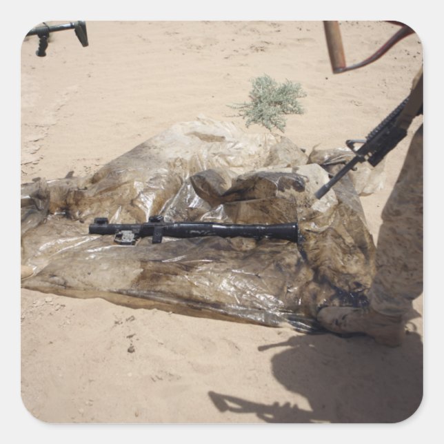 Marines Fyrkantigt Klistermärke (Framsida)