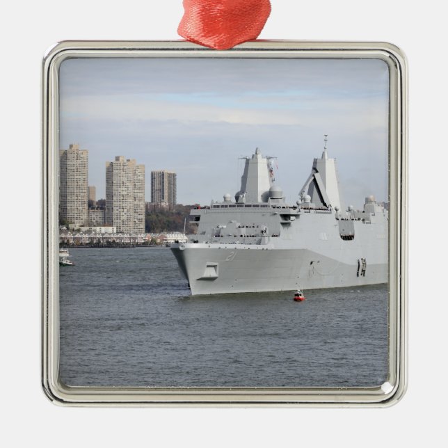 Marines och sjömän leder rälsen julgransprydnad metall (Framsidan)