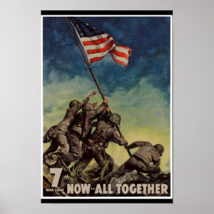 Marines på Iwo Jima Vintage Poster
