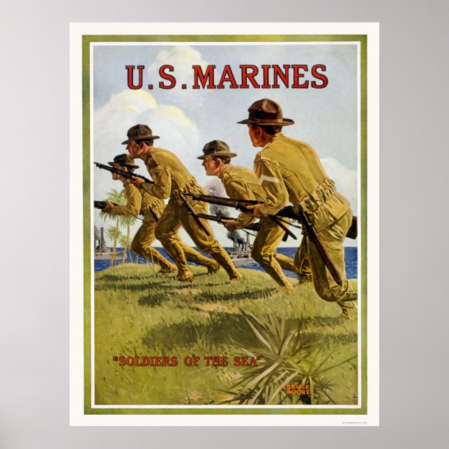Marines - "Soldater of the sea" Poster (Framsidan)