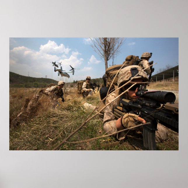 Marines som utför Lodrät Poster (Framsidan)