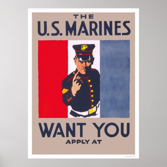 Marines vill du poster (Framsidan)