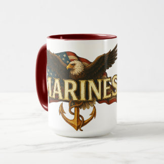 Marines With Eagle and Flag Mugg