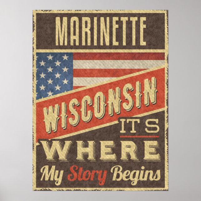 Marinette Wisconsin Poster (Framsidan)