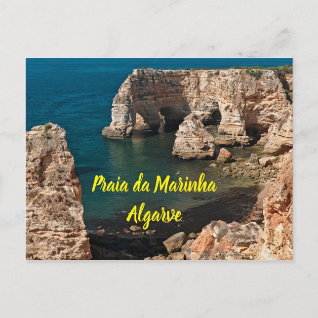 Marinha Beach i Lagoa, Algarve. Portugal Vykort (Framsida)