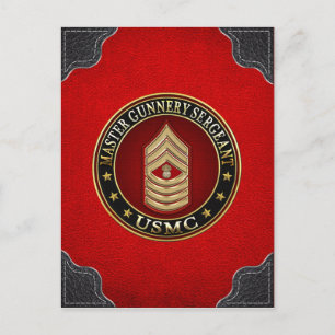 Marinkåren: Master Gunnery Sergeant (USMC MGySgt) Vykort
