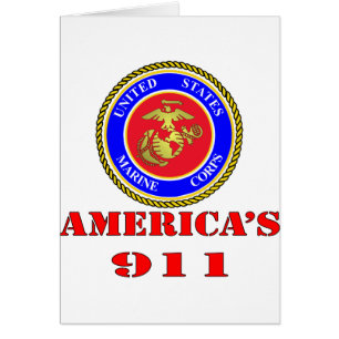 Marinkorpraler Amerika 911 för USMC United States Hälsningskort
