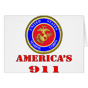Marinkorpraler Amerika 911 för USMC United States Hälsningskort