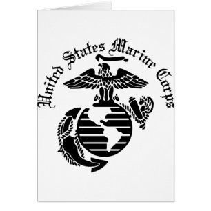 Marinkorpraler för USMC United States Hälsningskort
