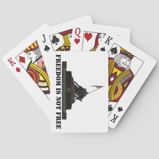 Marinkorpralkrigminnesmärke som leker kort casinokort (Baksidan)