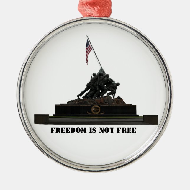 Marinkorpralkrigminnesmärken cirklar prydnaden julgransprydnad metall (Framsidan)