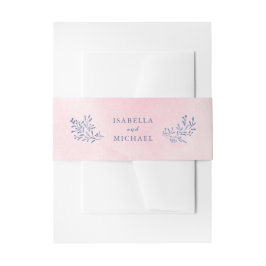  marinkusten, blommigten bröllop band för inbjudningskort