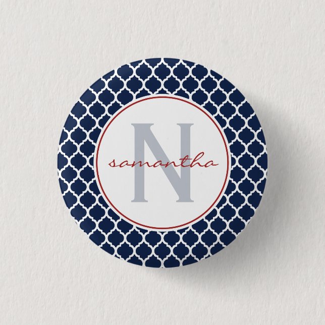 MarinQuatrefoil Monogram Knapp (Framsida)