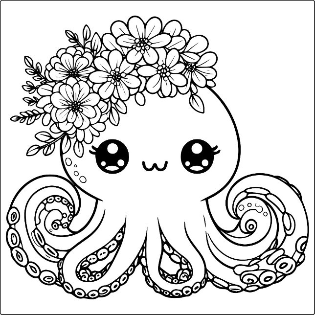 Marint djur  t shirt (Black and White Sea Creature!)