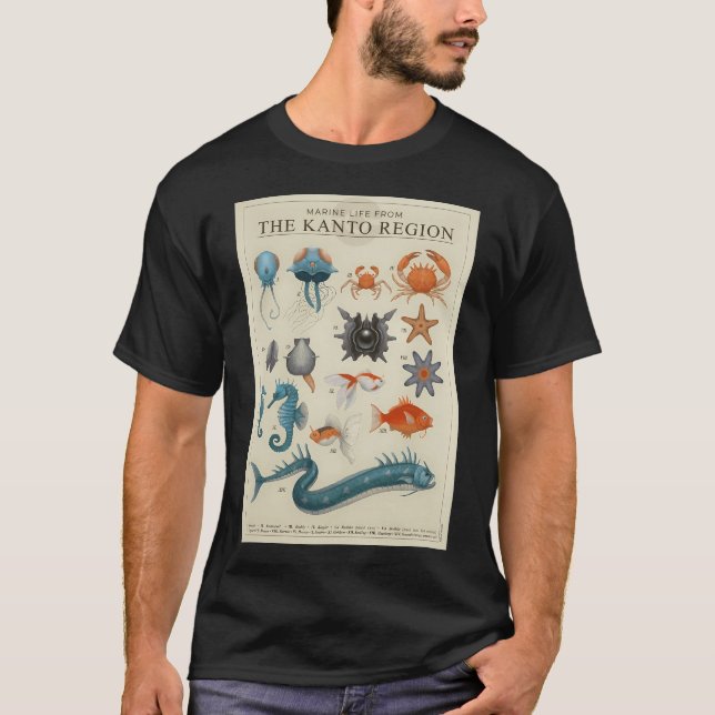 Marint liv från Kanto T Shirt (Framsida)