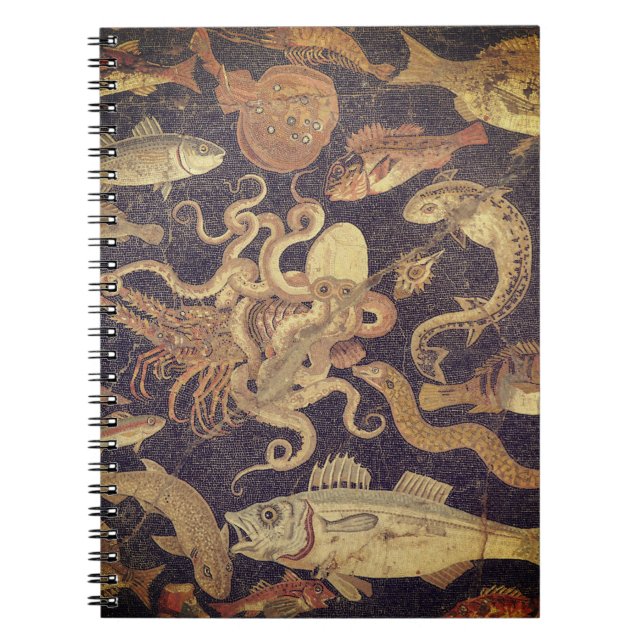 Marint liv, Pompeji mosaik Anteckningsbok (Framsidan)