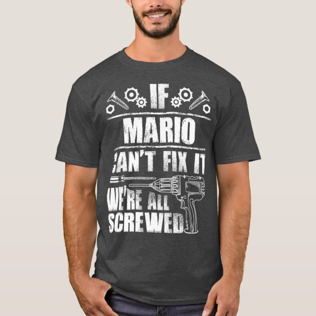 MARIO Gift Namn åtgärdar det med en fin födelsedag T Shirt (Framsida)