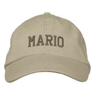 Mario Namn Embroized Baseball Cap Broderad Keps