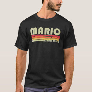 MARIO Namn Personlig Retro Vintage 80s 90-årsjubil T Shirt