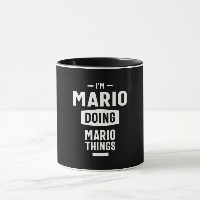 Mario Personlig Namn Birthday Gift Mugg (Center)