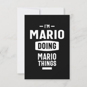Mario Personlig Namn Birthday Gift OSA Kort