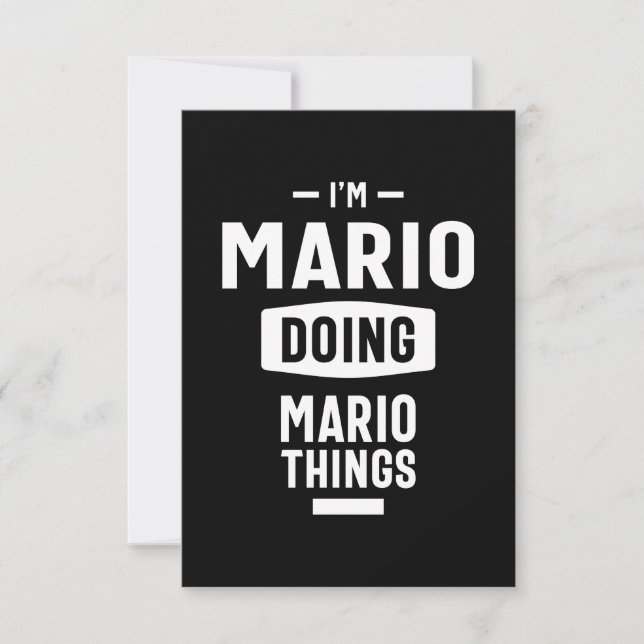 Mario Personlig Namn Birthday Gift OSA Kort (Framsida)