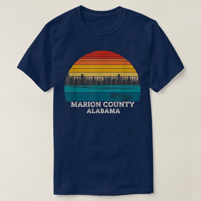 Marion County Alabama Retro Vintage 635  T Shirt (Design framsida)