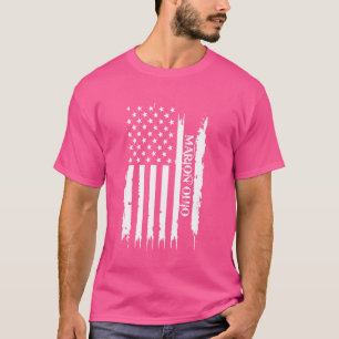 Marion Ohio United Stater Distress w US Flagga T Shirt