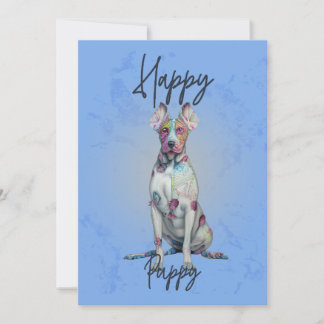 marionett lycklig - Hundägare design - valpar Älsk Tack Kort