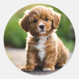 marionett runt klistermärke