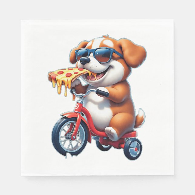 marionettcyklar som äter pizza pappersservett (Framsidan)