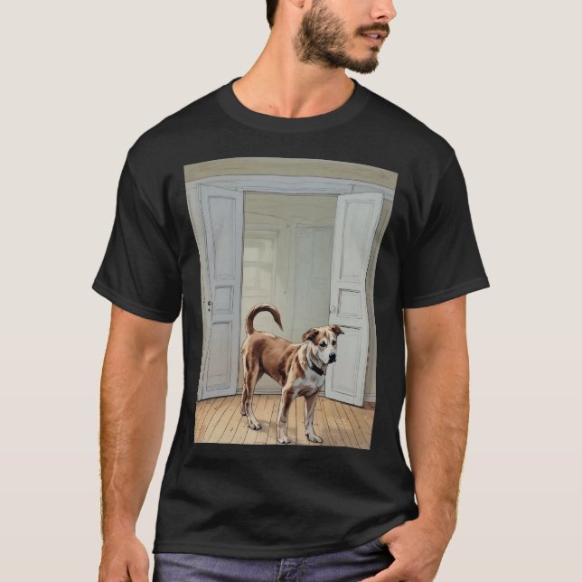 marionettdockor i dörr T-Shirt (Framsida)