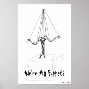 Marionette String Puppet Tecknade figurer Poster