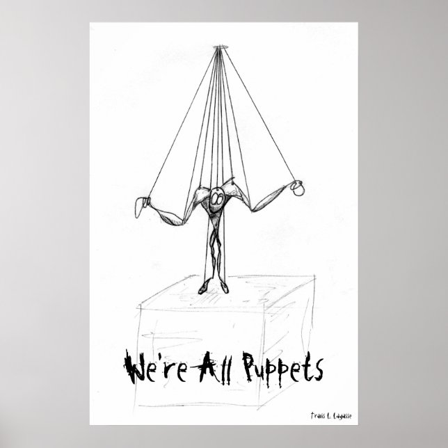 Marionette String Puppet Tecknade figurer Poster (Framsidan)