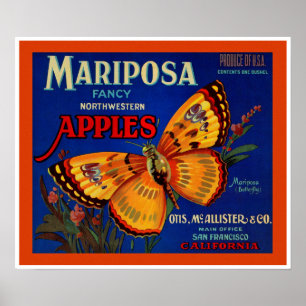 Mariposa äpplen poster