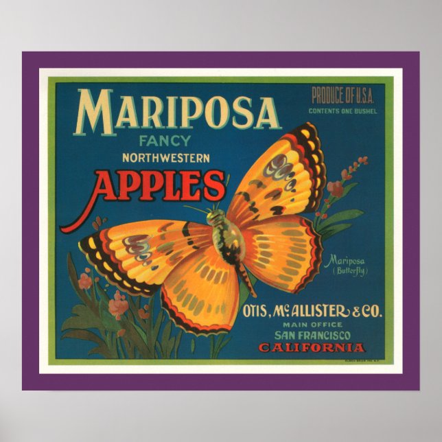 Mariposa Apples Poster (Framsidan)