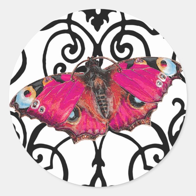 Mariposa (Butterfly) ~ Runt Klistermärke (Framsida)