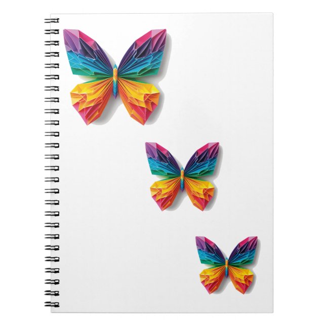 Mariposa de origami multicolor anteckningsbok (Framsidan)