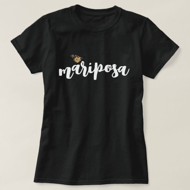 Mariposa Monarch Butterfly Minimal T-Shirt (Design framsida)