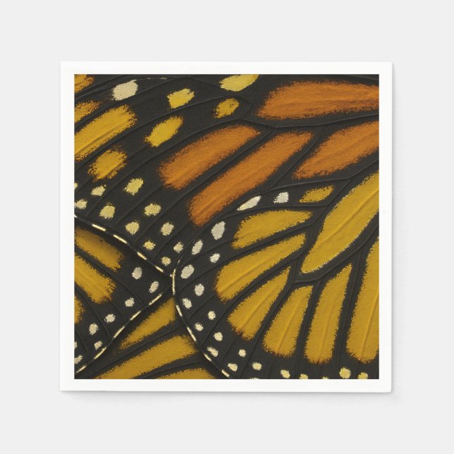 Mariposa Orange Gul Monark Fjärilsvinge Pappersservett (Framsidan)