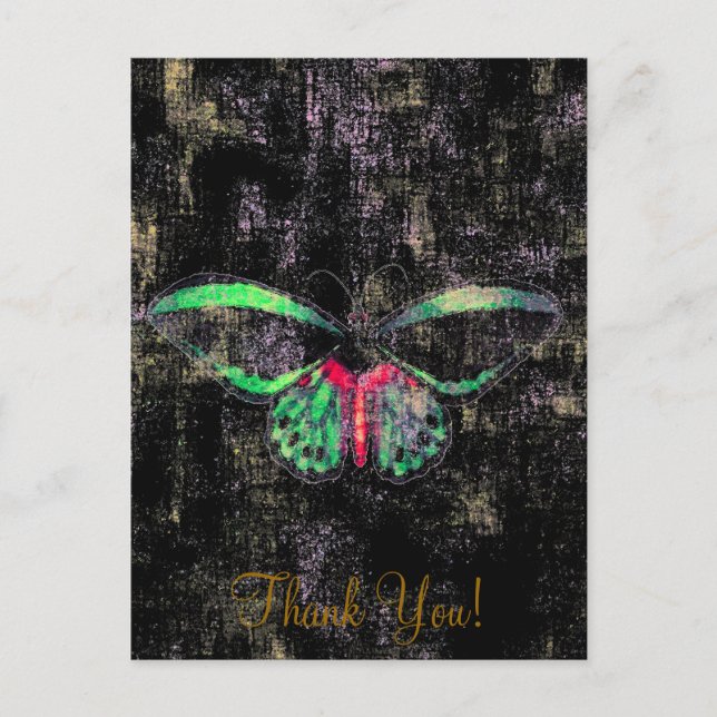 Mariposa ~ vycard/inbjudningsknapp vykort (Framsida)