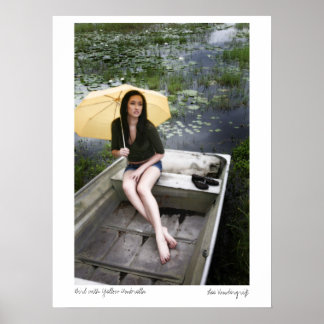 Maris-7069, flicka med Gult Umbrella, Lee Vand... Poster