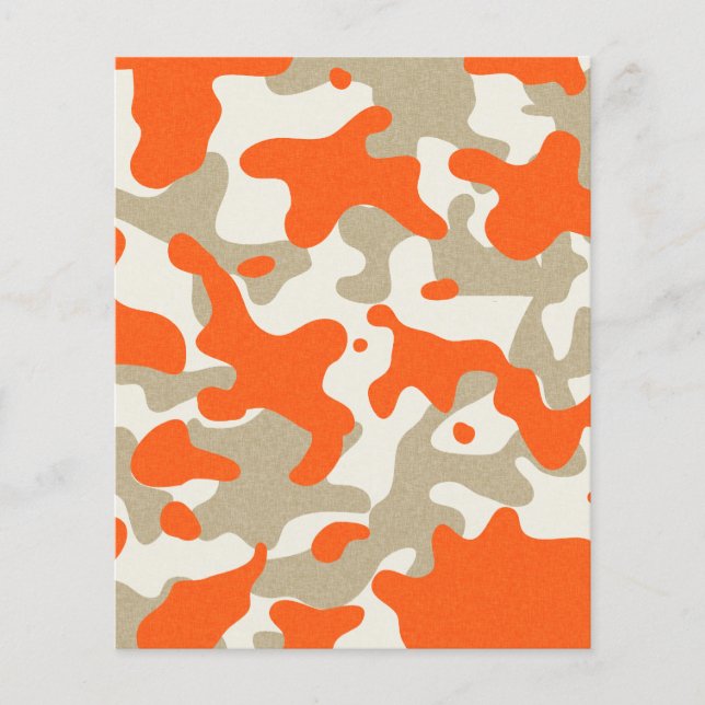 marisaL-camo013 ORANGE TAN BEIGE CAMOUFLAGE PATTER Flygblad (Framsidan)