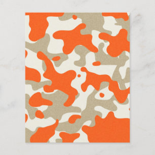 marisaL-camo013 ORANGE TAN BEIGE CAMOUFLAGE PATTER Flygblad