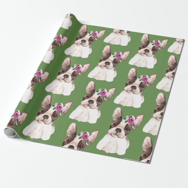Marisol franska bulldoggen Inpackningspapper Presentpapper (Utrullad)