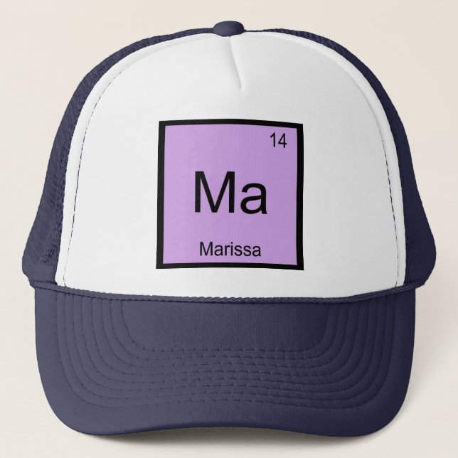 Marissa Namn Kemi Element Periodiska Systemet Truckerkeps (Framsida)